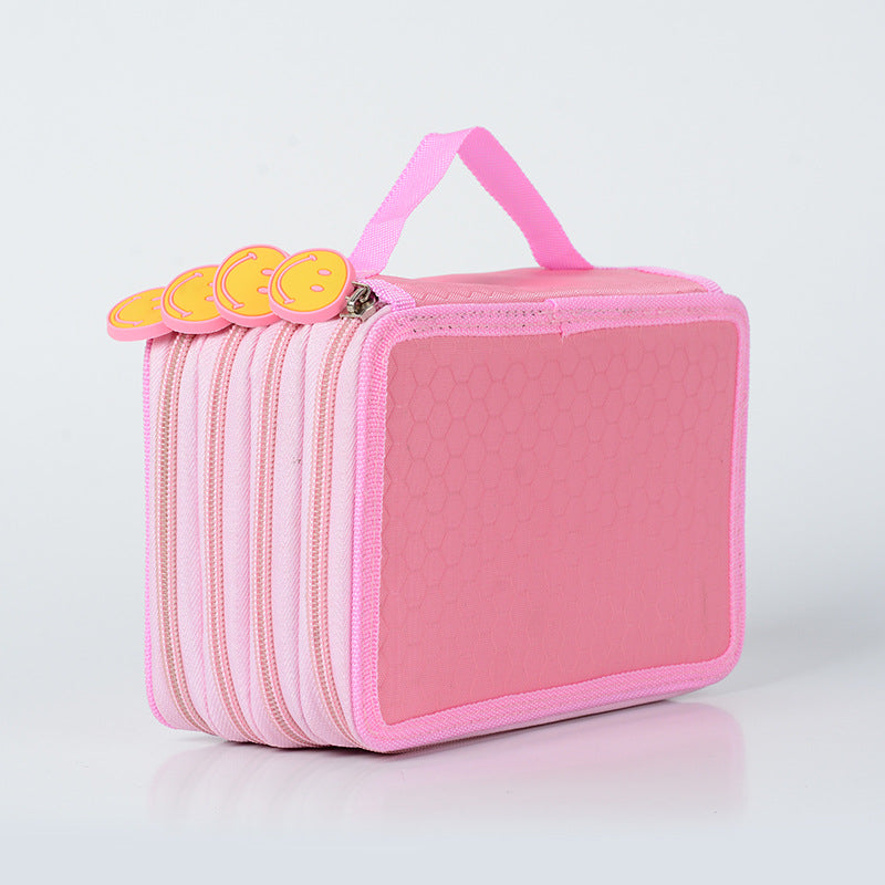 Portable Canvas Pencil Bag for School Students (72 Pens)