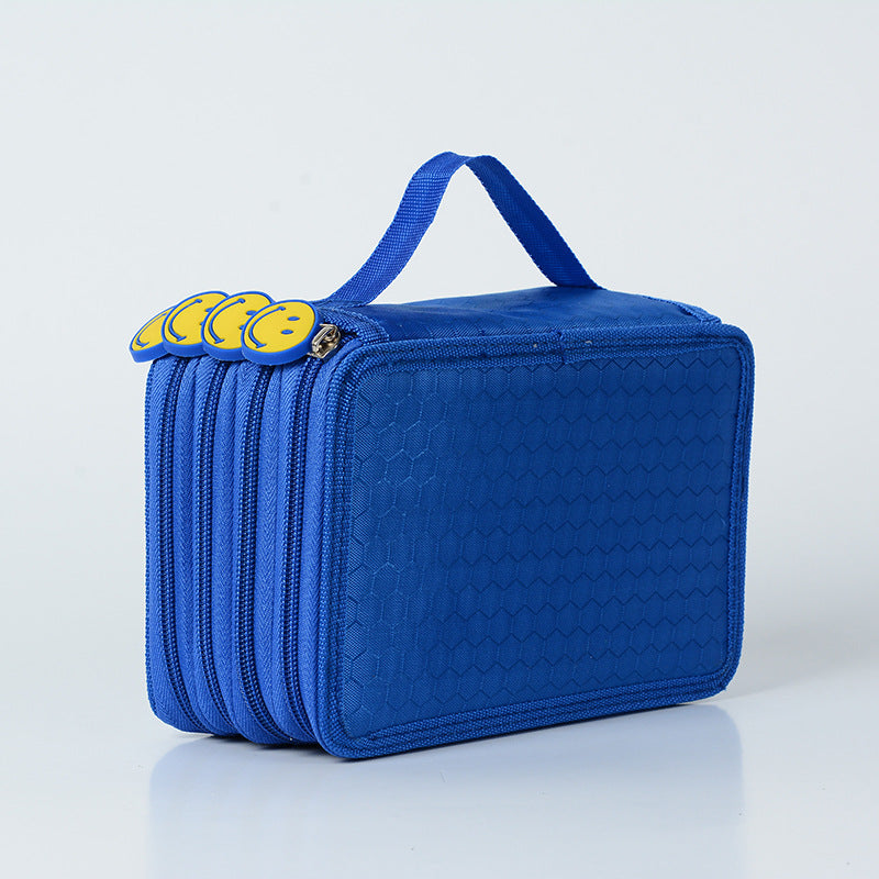 Portable Canvas Pencil Bag for School Students (72 Pens)