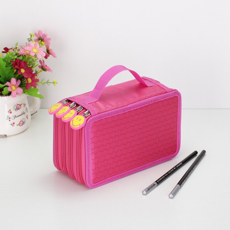 Portable Canvas Pencil Bag for School Students (72 Pens)