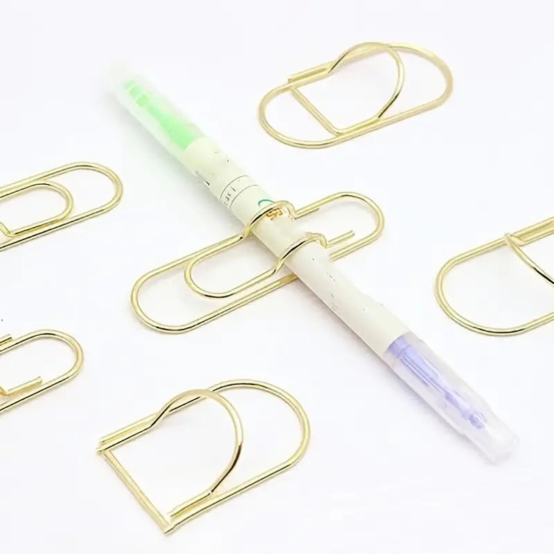 Creative Metal Pen Clip for Notebooks and Papers