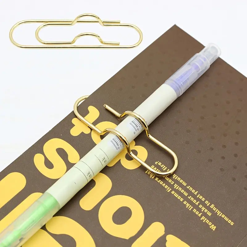 Creative Metal Pen Clip for Notebooks and Papers